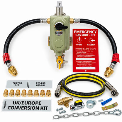 Rangemaster Complete LPG Conversion & Installation Kit – Regulator, Gas Hose, Fittings & Jets