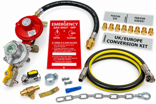 Rangemaster Complete LPG Conversion & Installation Kit – Regulator, Gas Hose, Fittings & Jets