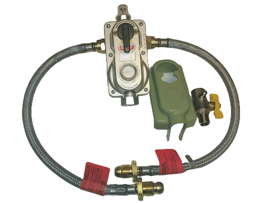 Automatic OPSO Twin Regulator Kit With Braided POL Pigtails