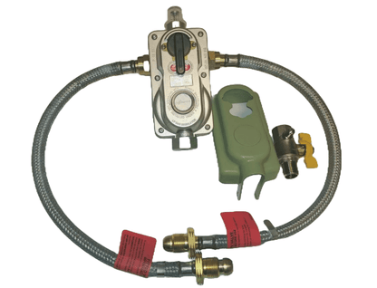 Automatic OPSO Twin Regulator Kit With Braided POL Pigtails