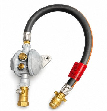 Cavagna 37mbar Single Cylinder OPSO Regulator Kit with 1/4" POL Pigtail & Test Point - 4kg/hr