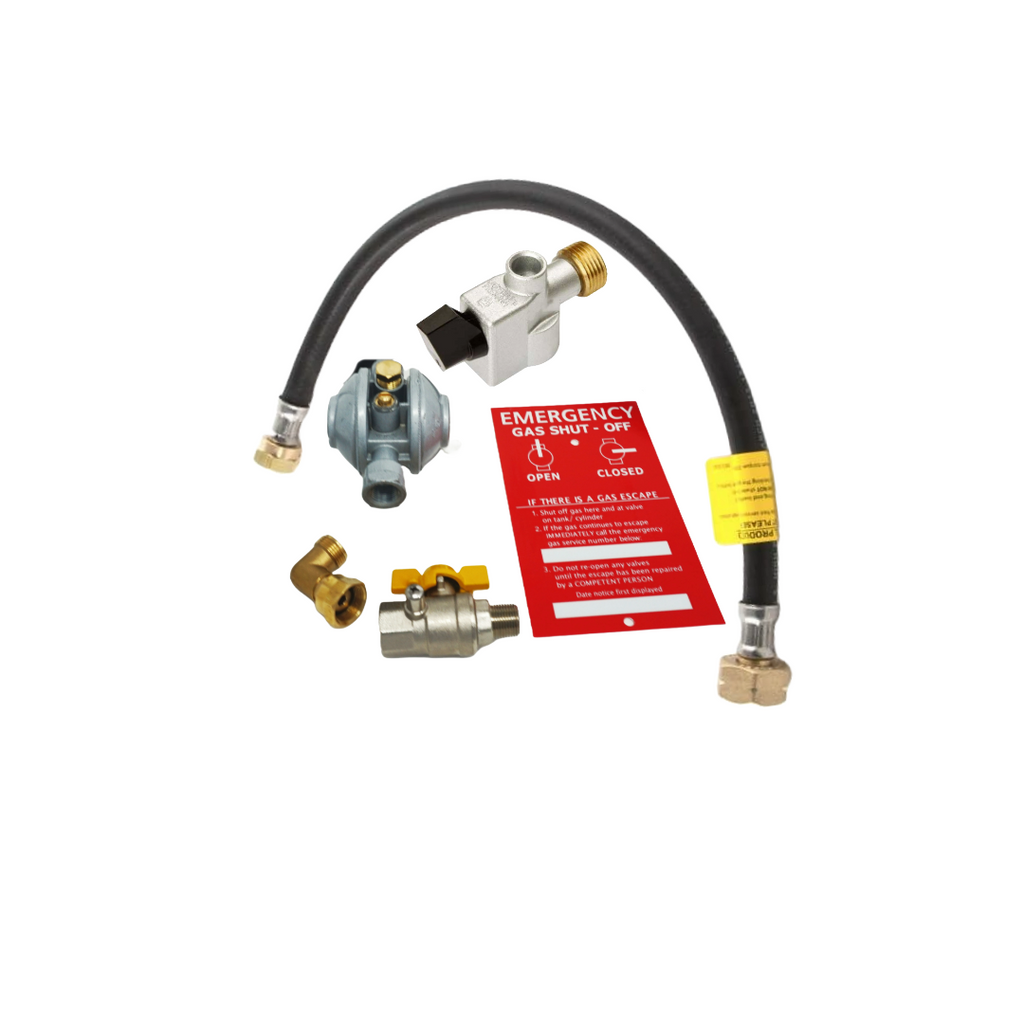 Single OPSO Propane Regulator Kit With 21mm Adaptor