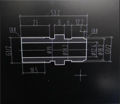 1/2" Male x 1/2" Male Gas Cooker Inlet Adaptor
