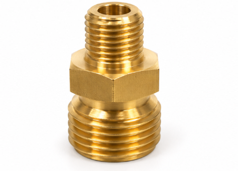 LPG Gas Fitting Adaptor 1/4" BSP Male x W20 Male – Brass Pigtail Connection