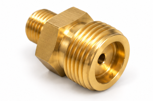 LPG Gas Fitting Adaptor 1/4" BSP Male x W20 Male – Brass Pigtail Connection