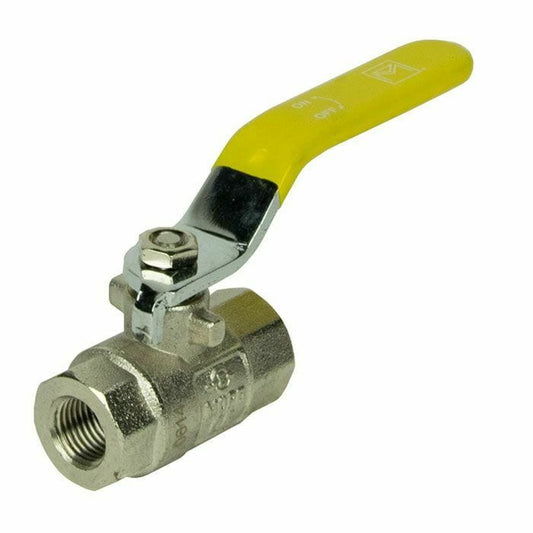 Midbrass 3/4" Lever Gas Ball Valve - 3/4" BSP TF Yellow Lever Handle