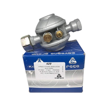 37mbar Propane Gas Regulator with resettable OPSO 4 Kg-h POL inlet, 3/8” BSP female