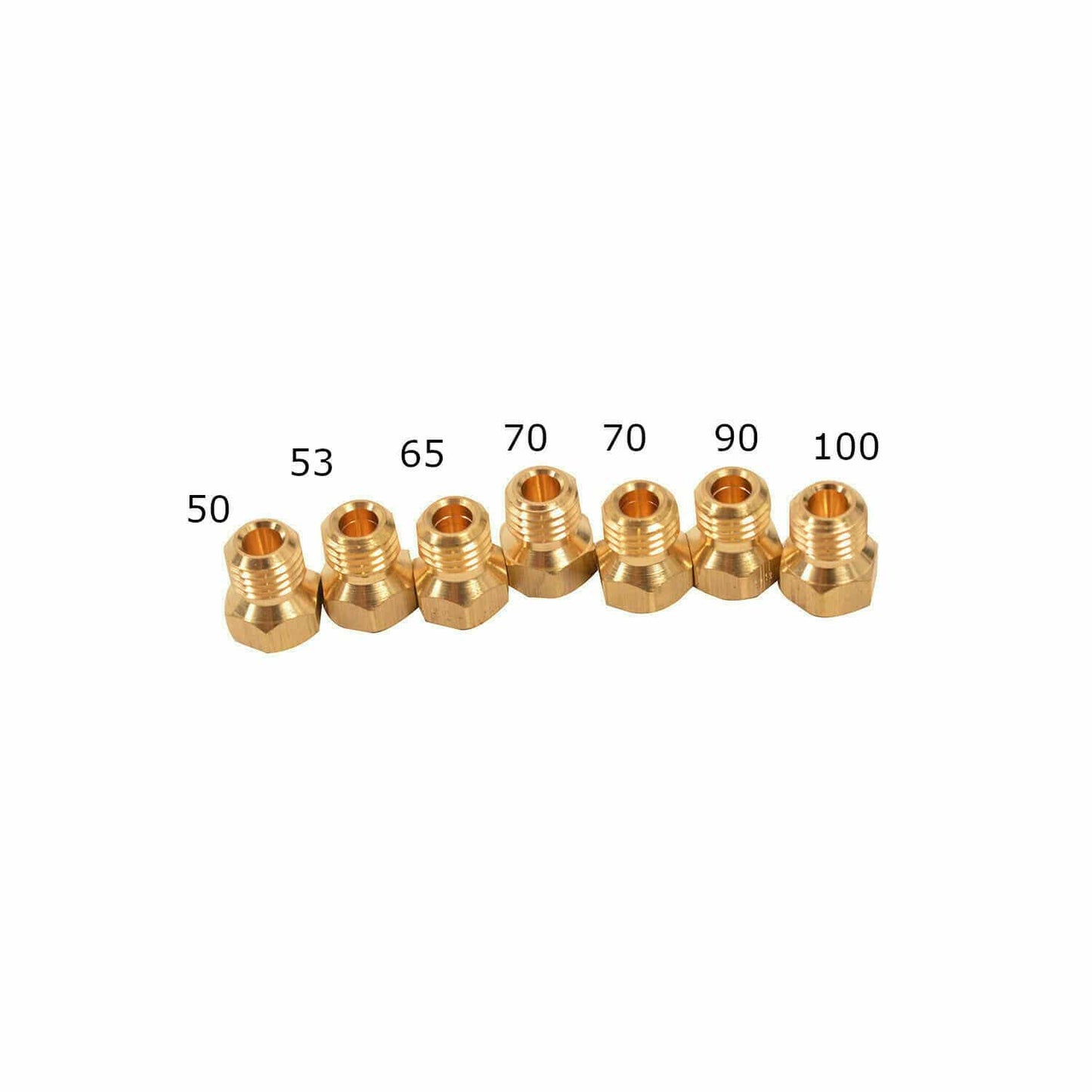 Pack of 7 LPG Propane U-LPG Jets 1 x 50 1 x 53 1 x 65 2 x 70 1 x 90 1 x 100