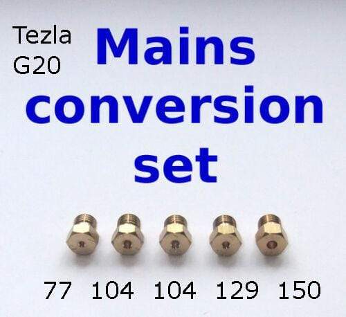 Natural Gas Jet Set - 5 Burner Hob Injector Nozzle Conversion Kit