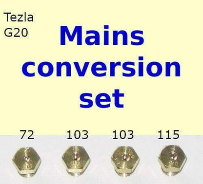 Natural Gas Jet Set - 4 Burner Hob Injector Nozzle Conversion Kit - LPG to NG