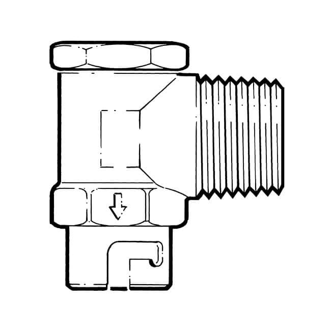 Dado de bayoneta con micropunta en ángulo - 1/2" BSP TM